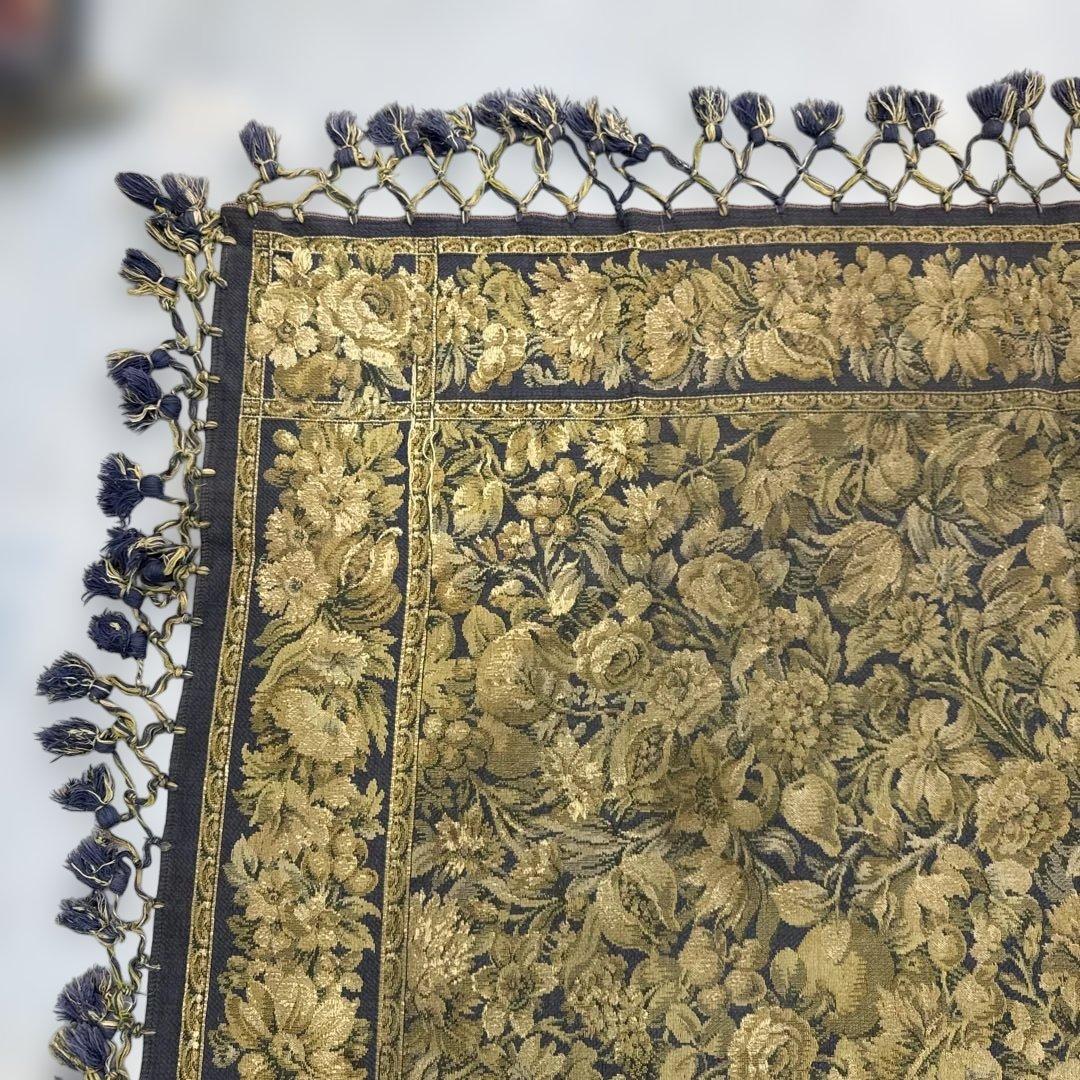 花　マルチカバー　ソファーカバー　ヴィンテージラグ　180x180