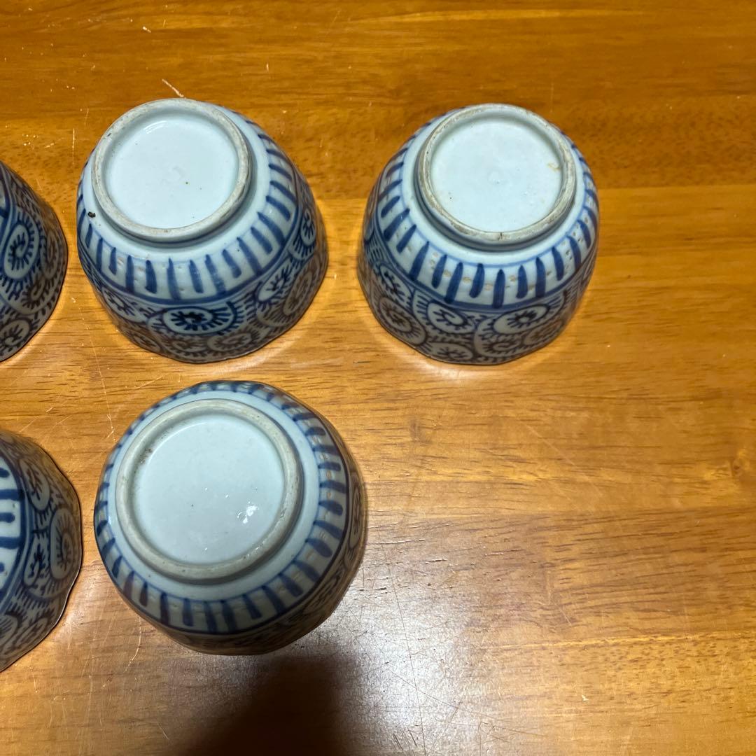 蛸唐草模様　蕎麦猪口　骨董品　アンティーク