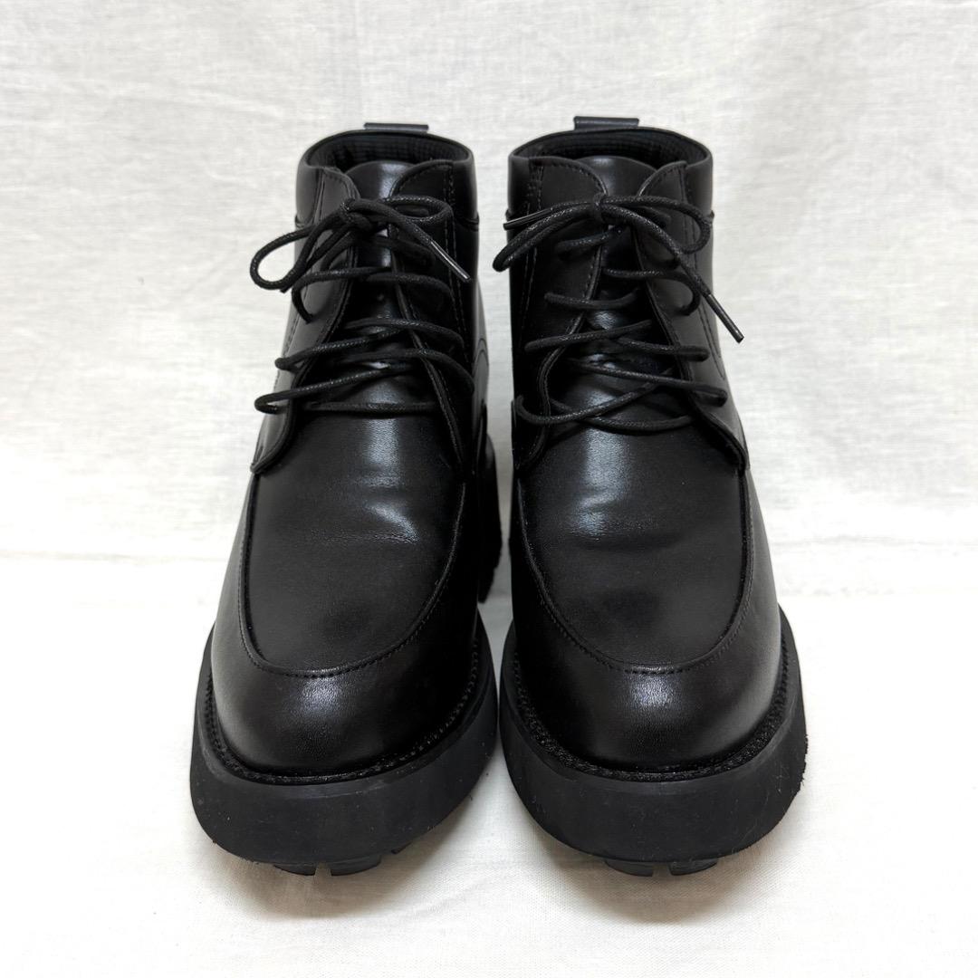 シークレットシューズ コスプレ 革靴 黒 15cm