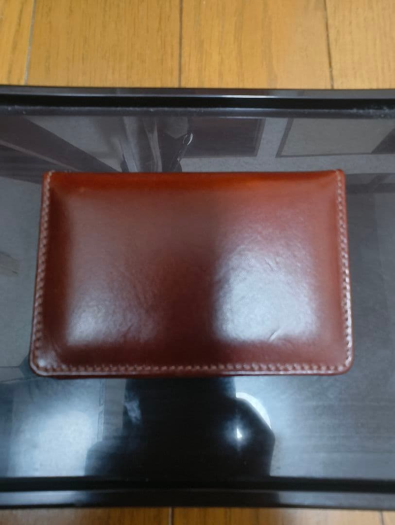 ホワイトハウスコックス ブラウンレザー名刺入れ エンブレム付き※値下げ交渉不可