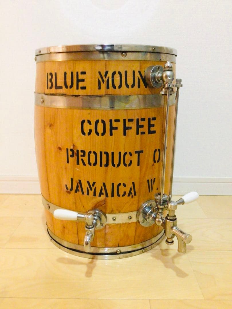 業務用 アンティーク 氷冷式アイスコーヒーサーバー 木樽型 店舗什器