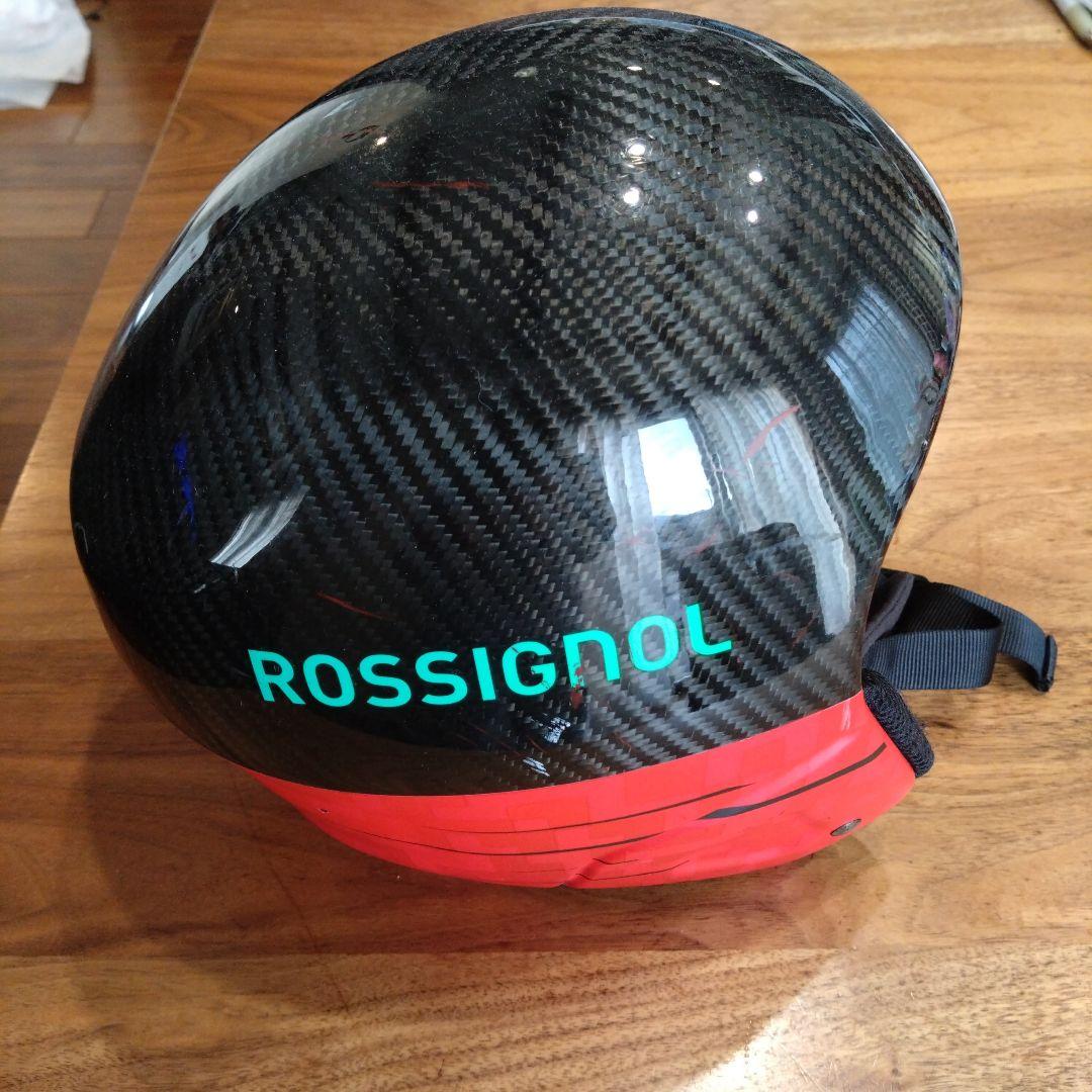 ROSSIGNOL スキー用ヘルメット カーボンブラック/レッド　fis対応