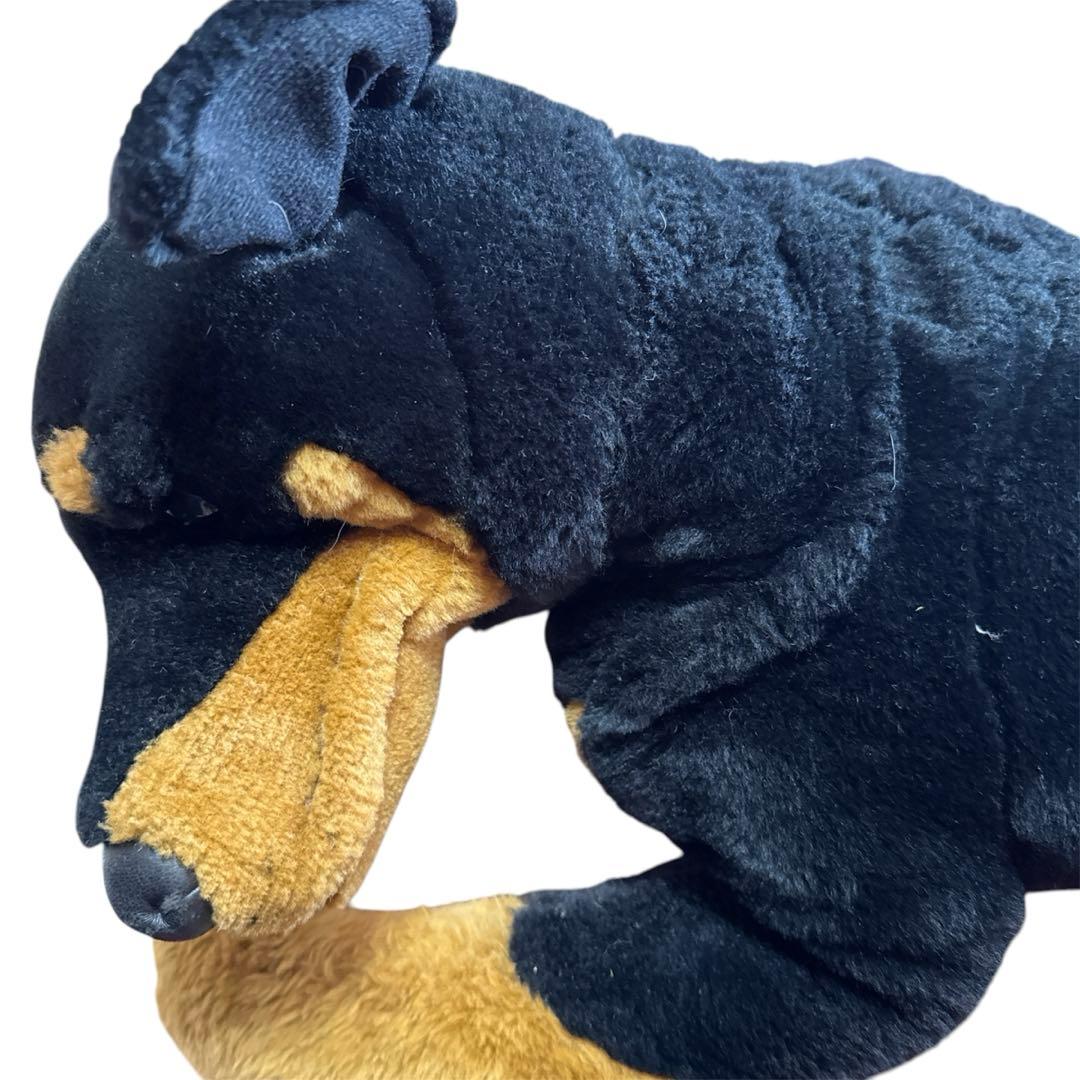 ⭐︎希少　大きな番犬　ぬいぐるみ　ドーベルマン？ロットワイラー？　寝そべり