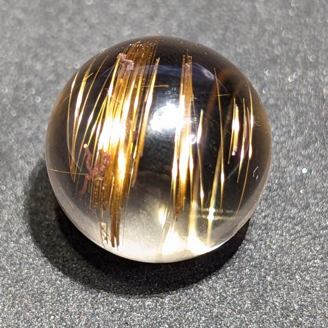 一点物 タイガータイチンルチルスフィア 18ミリ クリスタル台座 最強金運