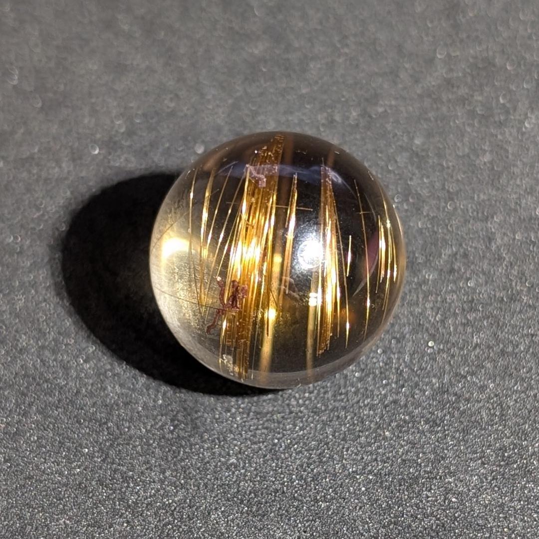 一点物 タイガータイチンルチルスフィア 18ミリ クリスタル台座 最強金運