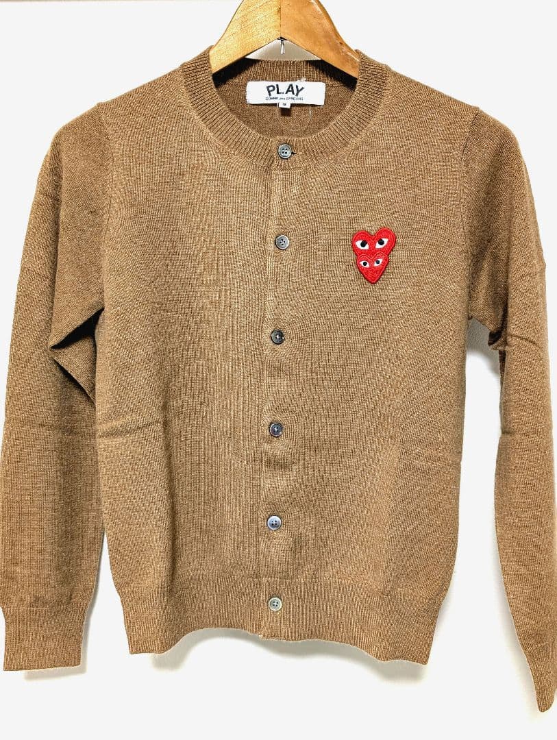 新品未使用　プレイコムデギャルソン ニットカーディガン S ハートロゴ