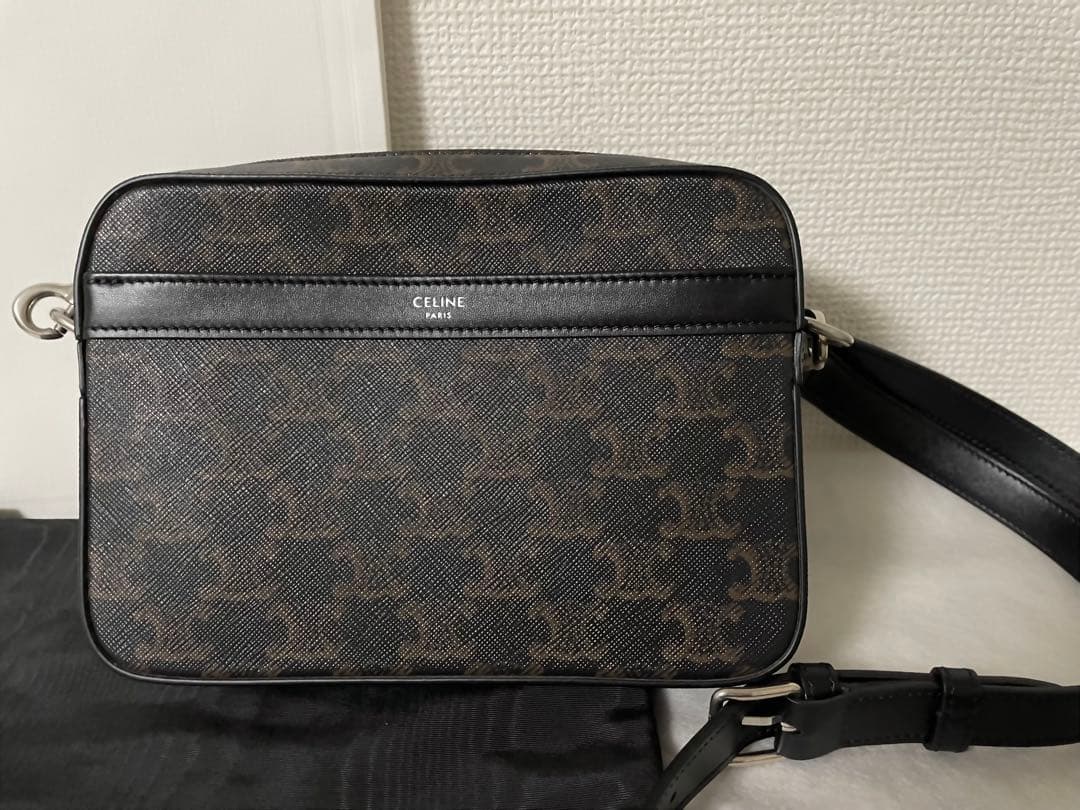 CELINE スモールメッセンジャーバッグ トリオンフキャンバス&カーフスキン