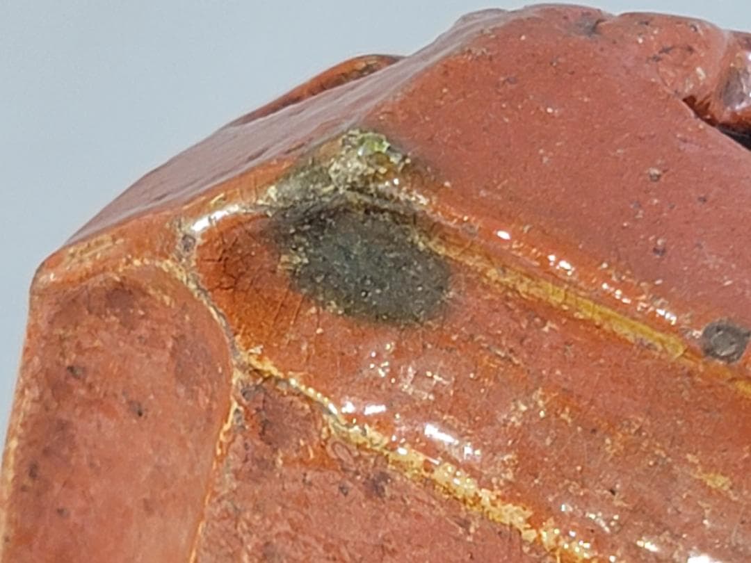 茶道具 赤楽 菊絵 手付 四方鉢 楽印 了入 古美術 DT280