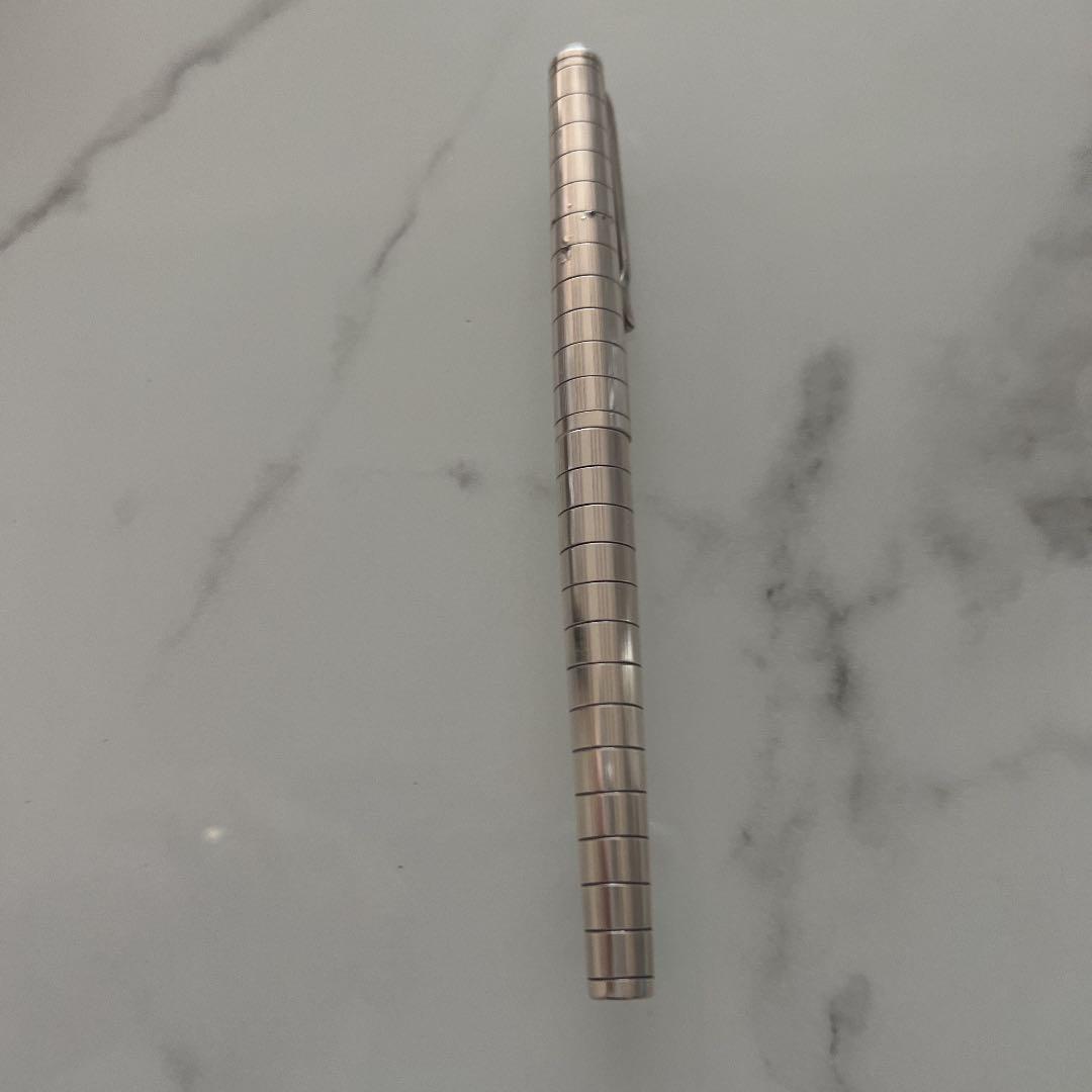 プラチナ　万年筆　中古　ストライプ