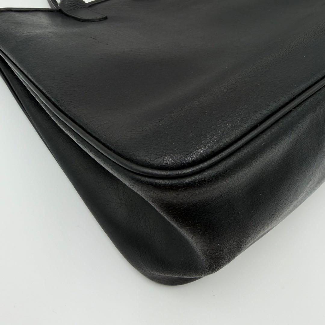 LONGCHAMP ロンシャン ロゾ ハンドバッグ レザー ブラック A4可
