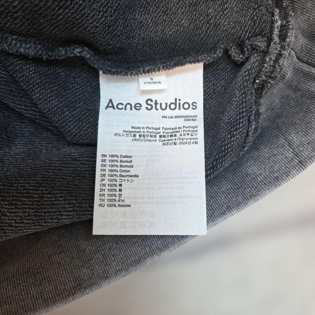 ★美品★【Acne Studios】 アクネ ロゴ スウェットシャツ　Sサイズ