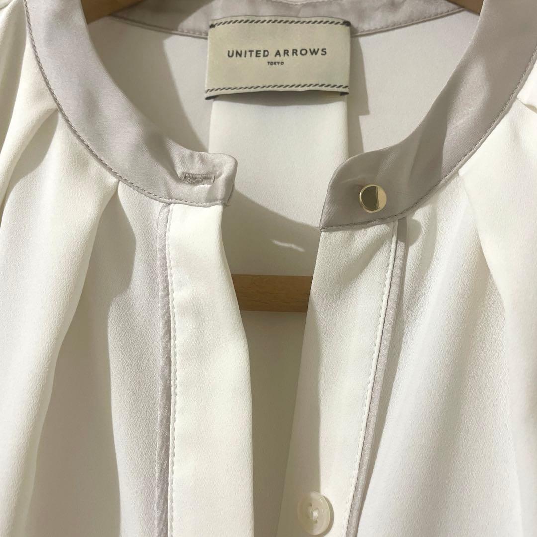 ユナイテッドアローズ　バイカラーパイピングブラウス