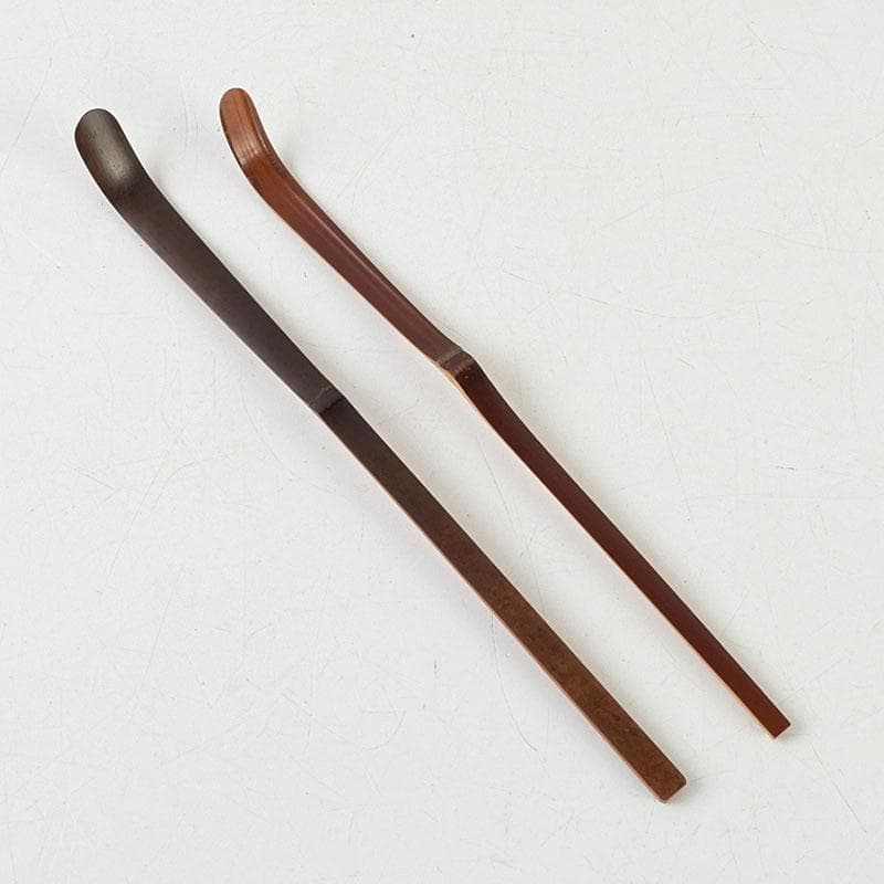 もっくん　利休茶杓　一双　銘『泪写』　小堀卓巌書付　共筒共箱　Z　9748