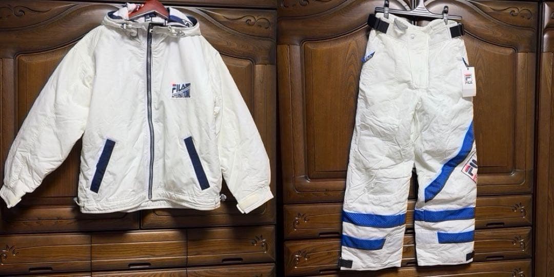 【未使用・タグ付き✨】【90s】FILA スキーウェア上下　冬　雪