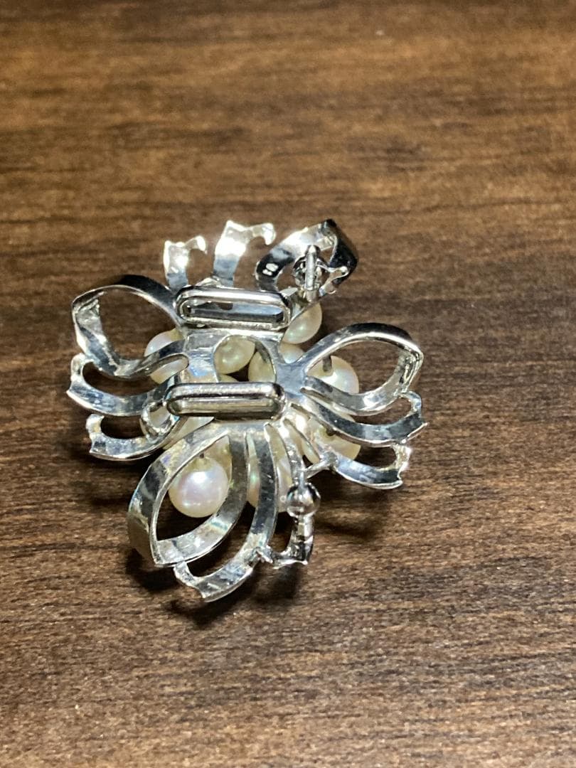 田崎真珠 タサキ アコヤ パール 真珠 ブローチ コサージュ 12珠