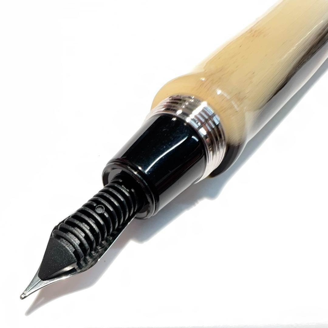 【稀少】OPUS88 刀型 水牛角軸 超大型 万年筆 Jowoペン先 細字 新品