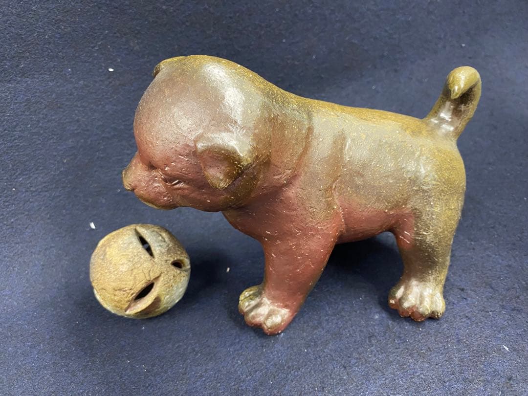 出井尚文　備前焼　戌置物　香炉　共箱