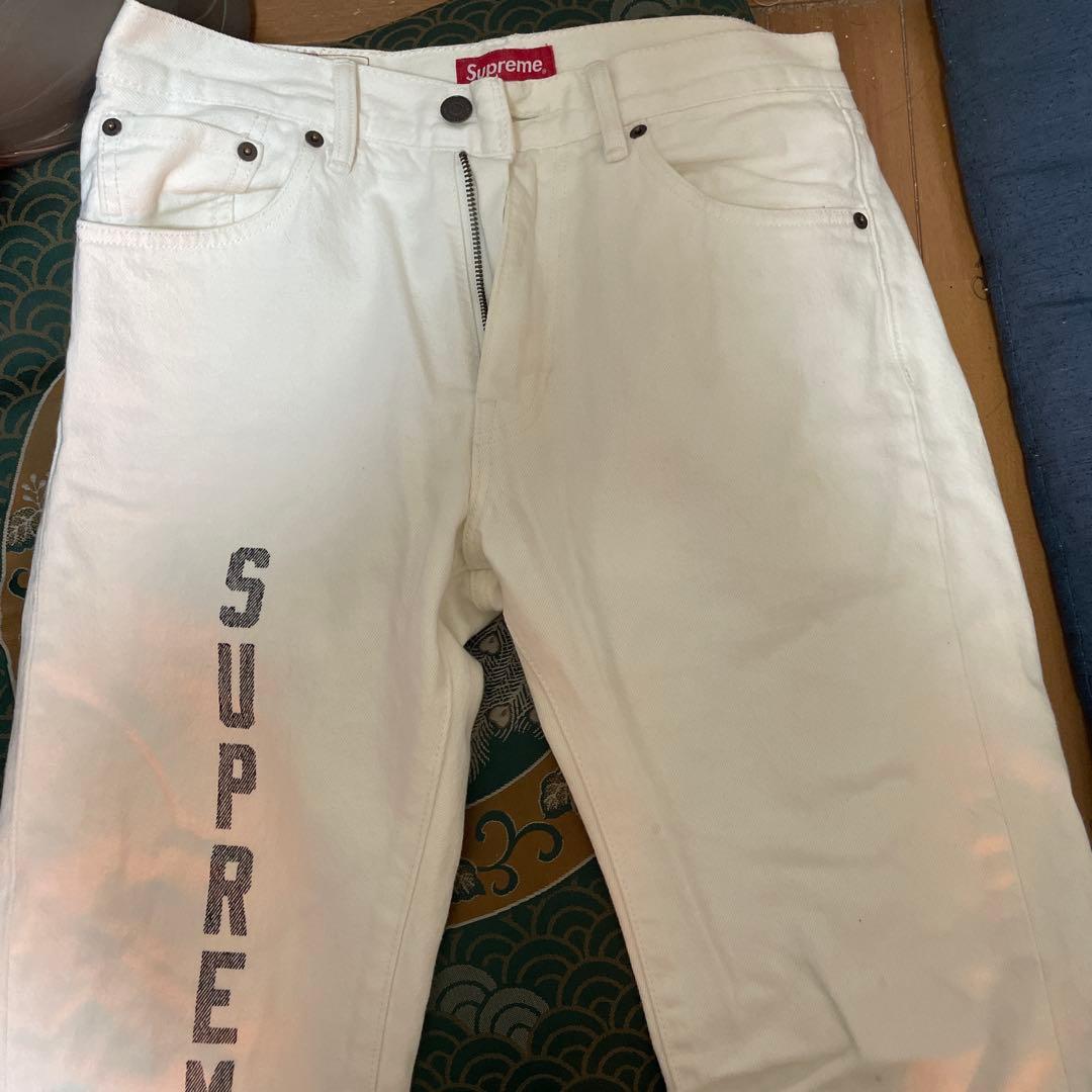 Supreme ホワイト デニムパンツ W30 L32