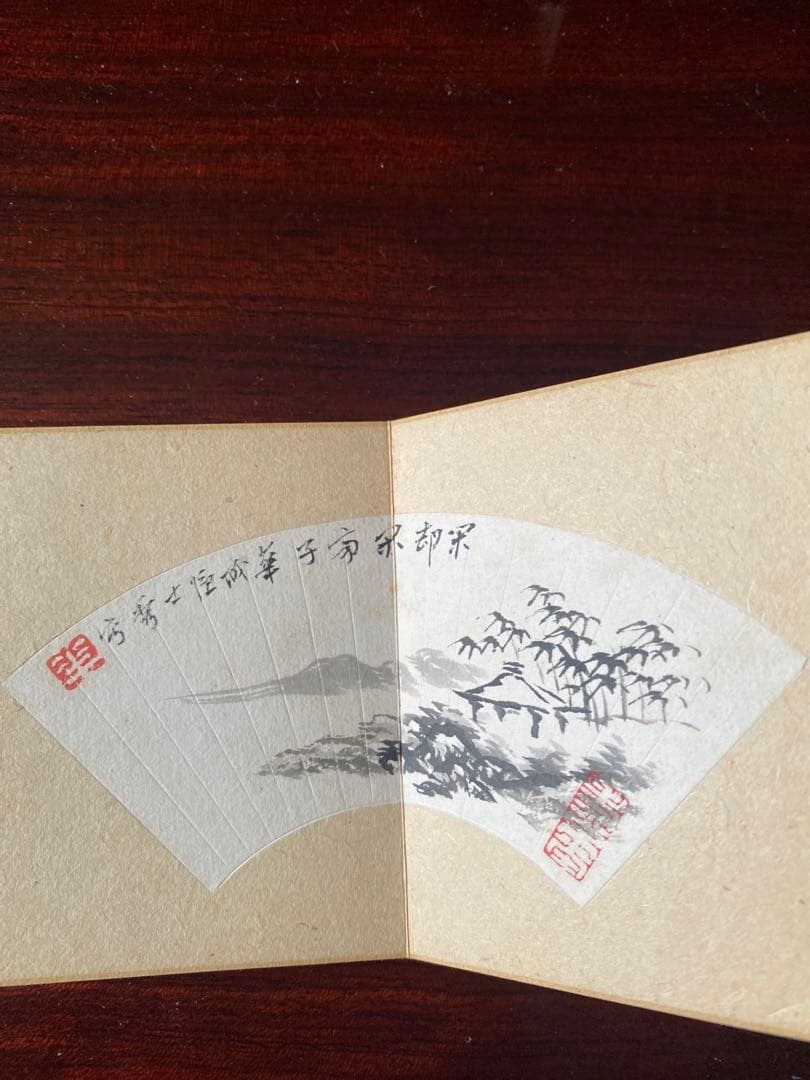 扇面画帖 セット本 肉筆 水墨画 彩色画 書 落款有日本画 古美術 コレクション