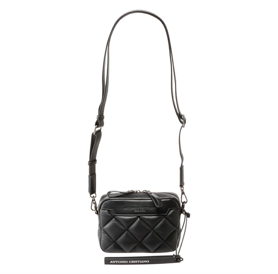 【新品タグ付】ANTONIO CRISTIANO 牛革 ショルダー保存袋付