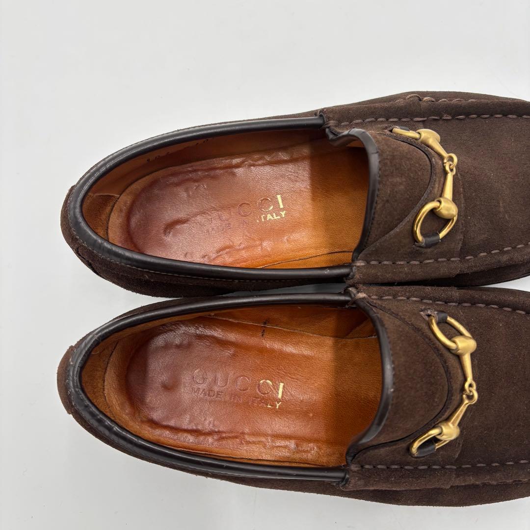 GUCCI グッチ ホースビット スエード ローファー 約23㎝ ブラウン