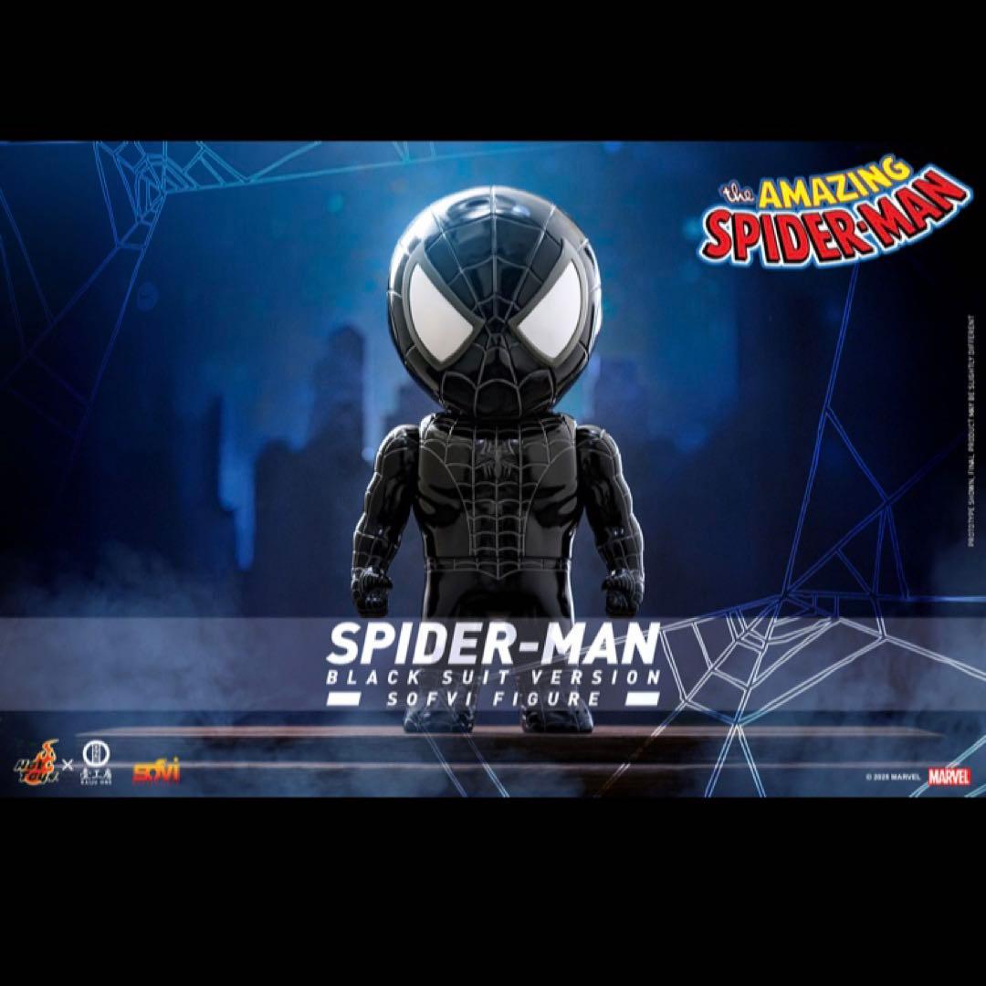 スパイダーマン ソフビ フィギュア ホットトイズ Kaiju One ブラック