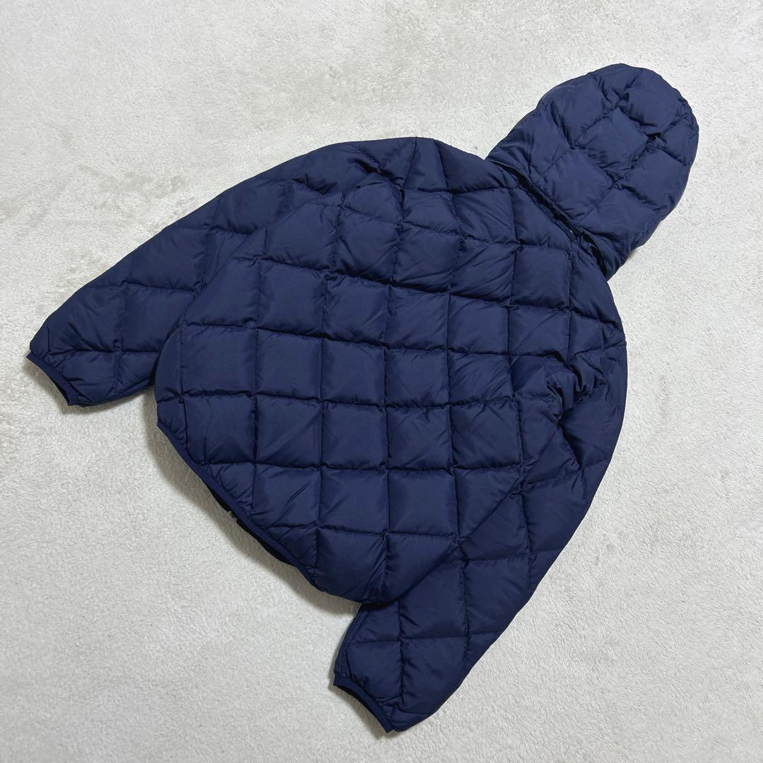 美品 mont-bell リバーシブル ダウンジャケット グリーン　ネイビー