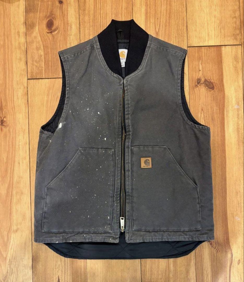 carhartt グレー ダックベスト カーハート メキシコ製 Mサイズ