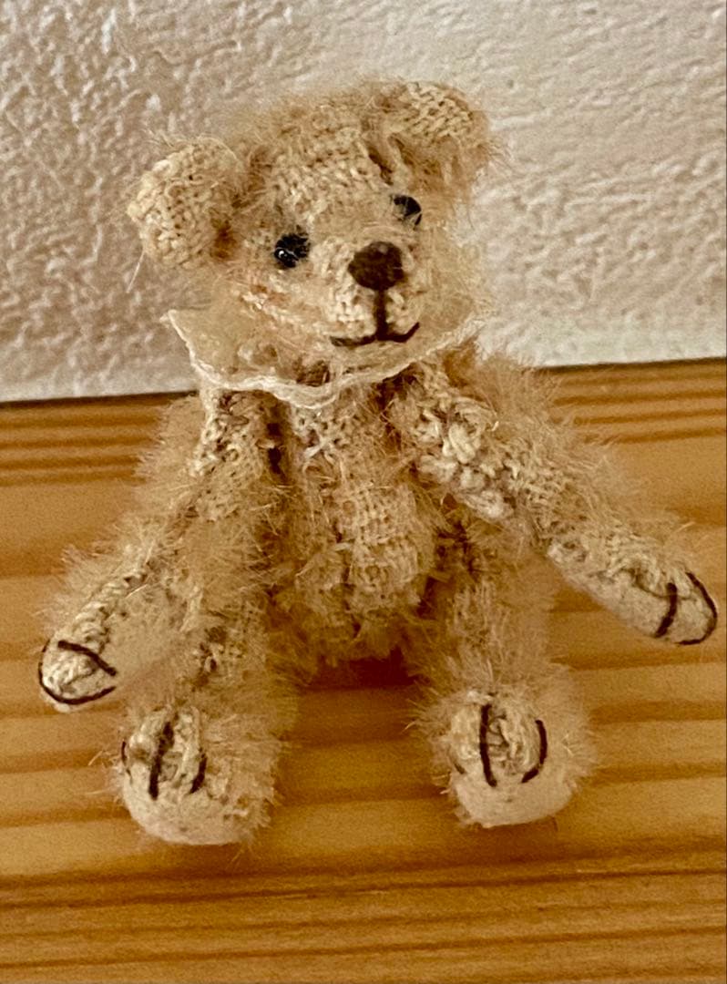 ミニチュア作家NaoColle（なおこれ）さん テディベア　ビンテージ布