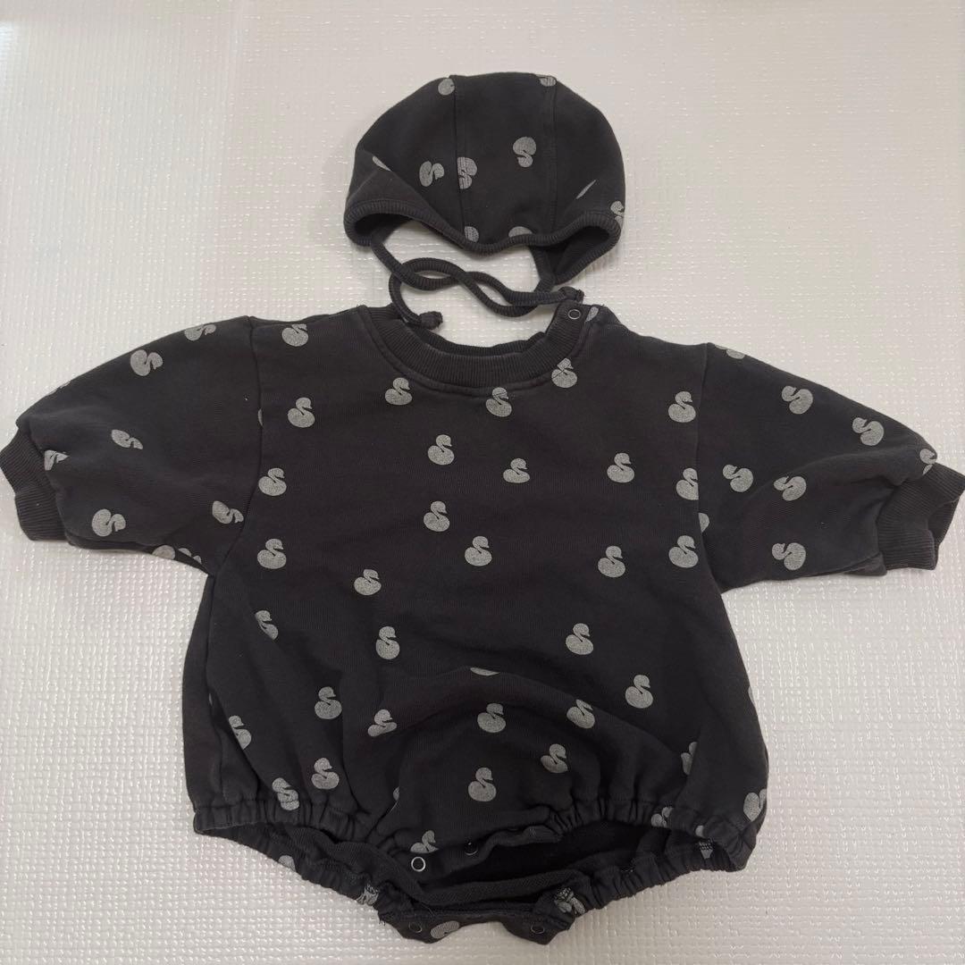 MELTED BUTTER ブラックスワン　ボディースーツ・帽子セット