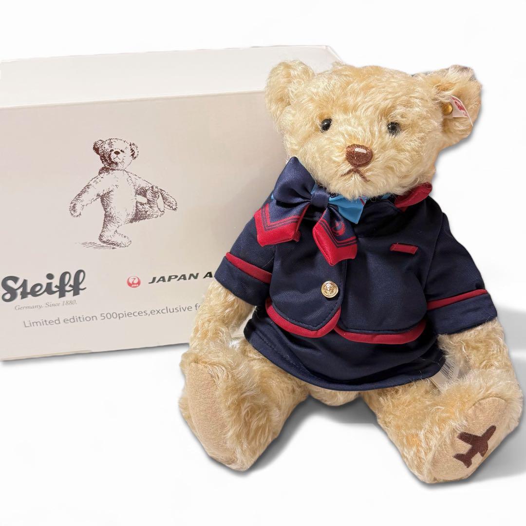 新品【1500体限定】Steiff × JAL テディベア キャビンアテンダント