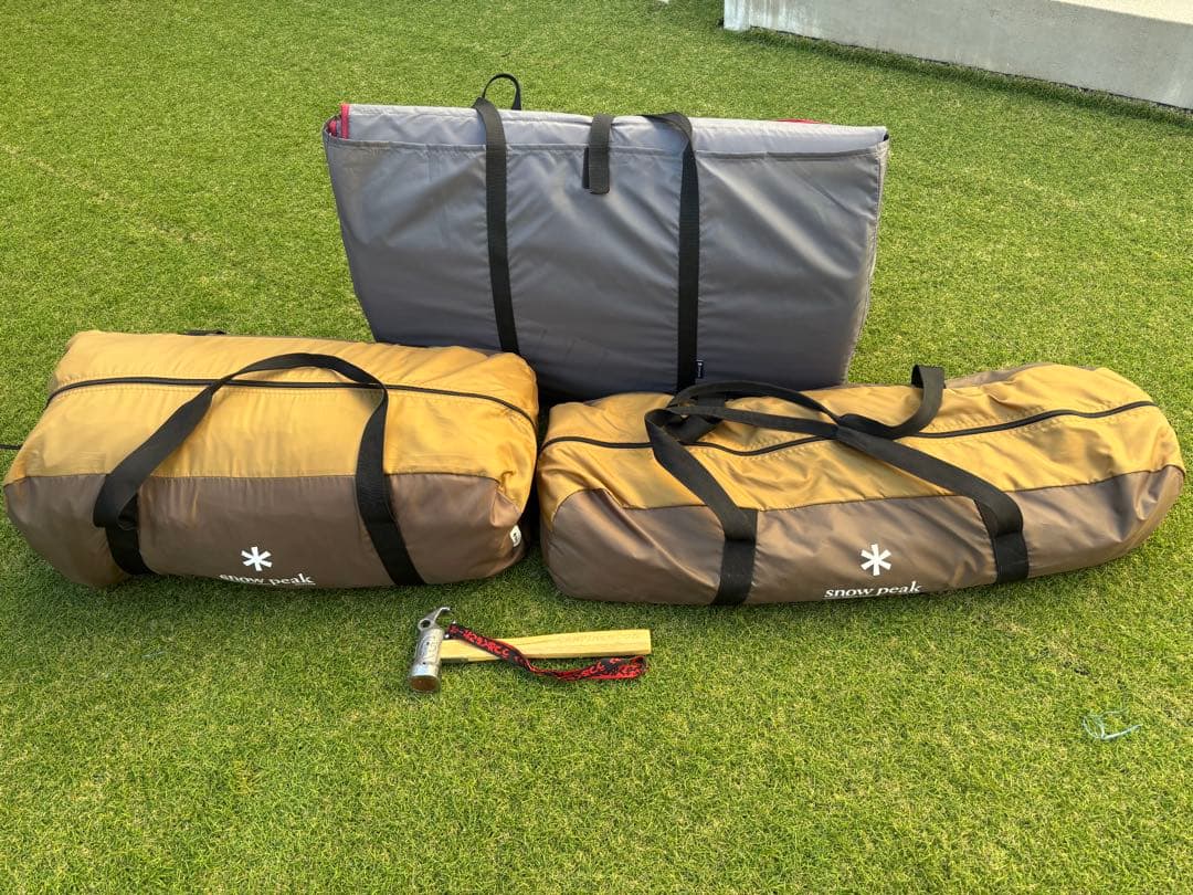 スノーピーク エントリーパックTT 専用マットシート付 ＋ペグ10本＆ハンマー付