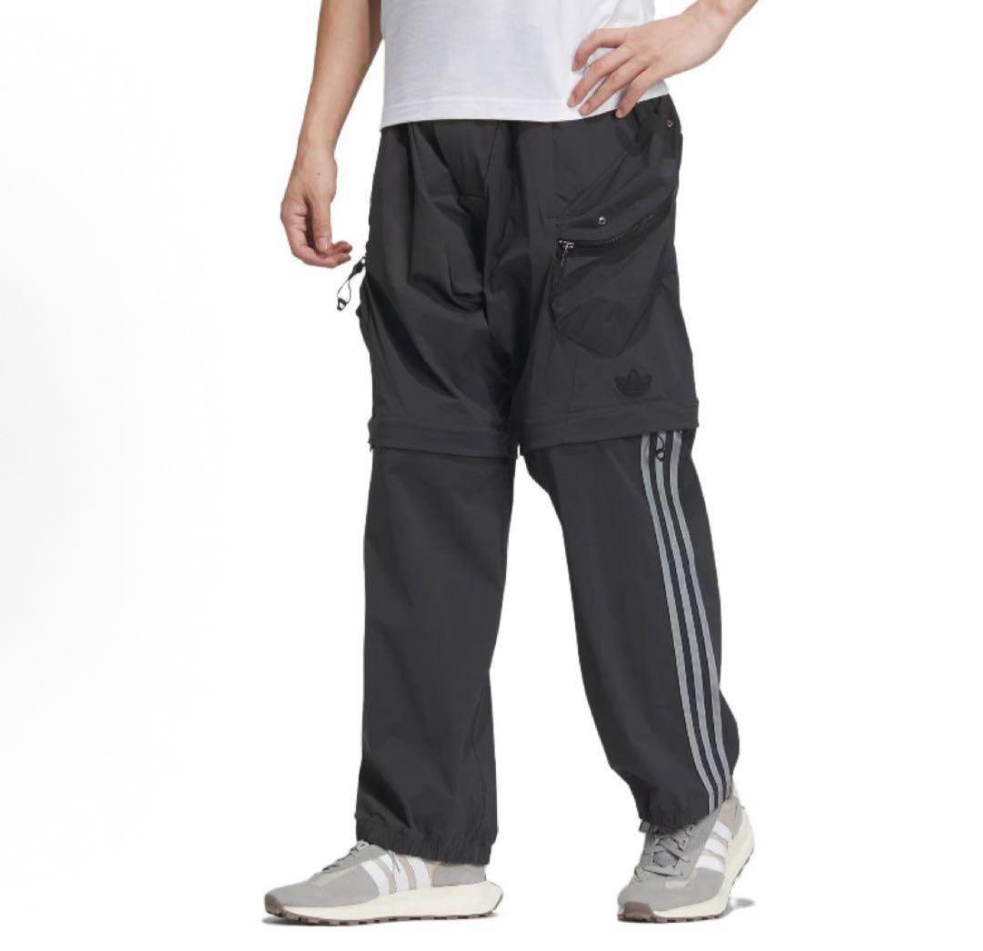 新品XS Adidas 3ストライプ ワークパンツ ブラック　IX7082