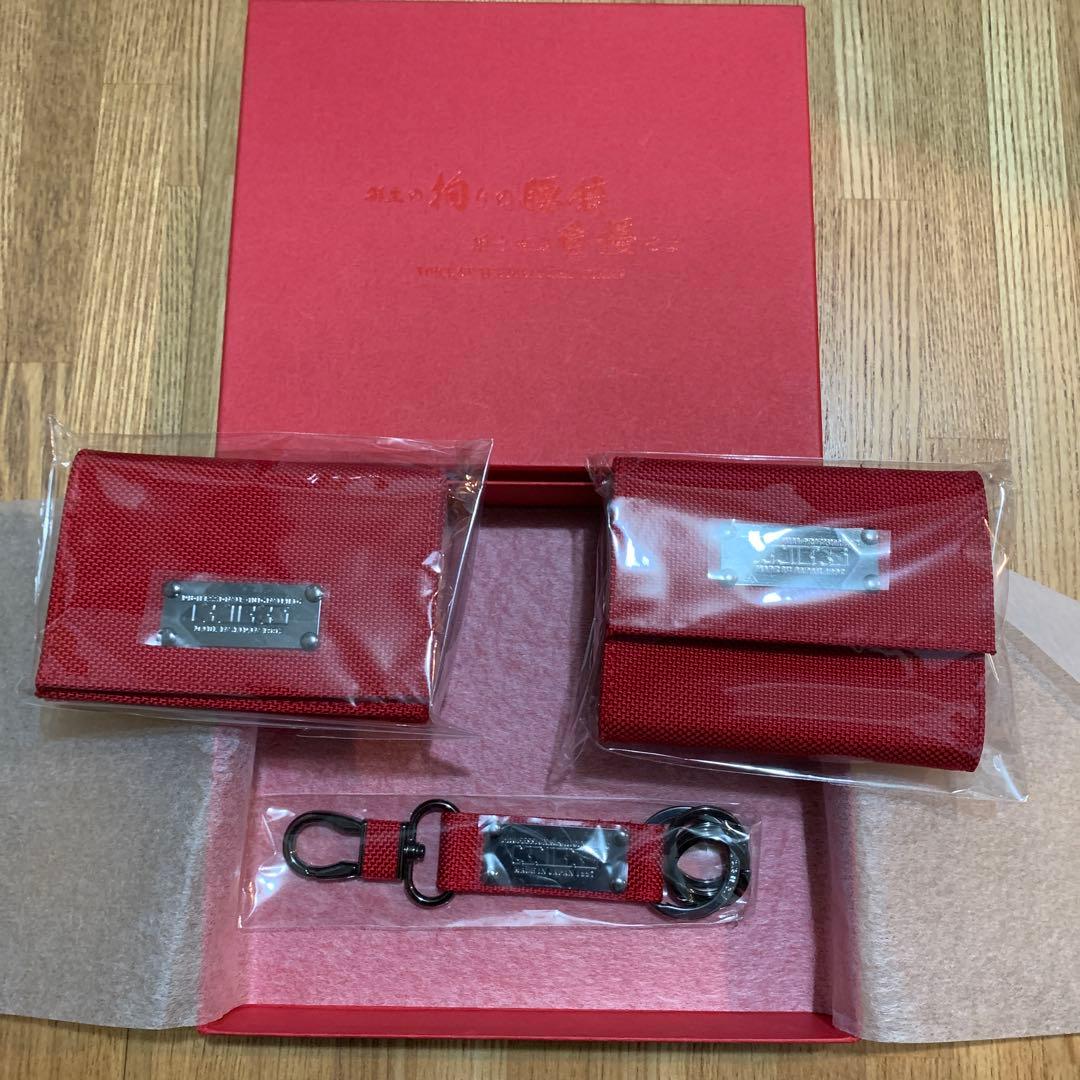 【 Knicksニックス 】バリスティック赤（財布、キーホルダー、名刺入）３点‼️