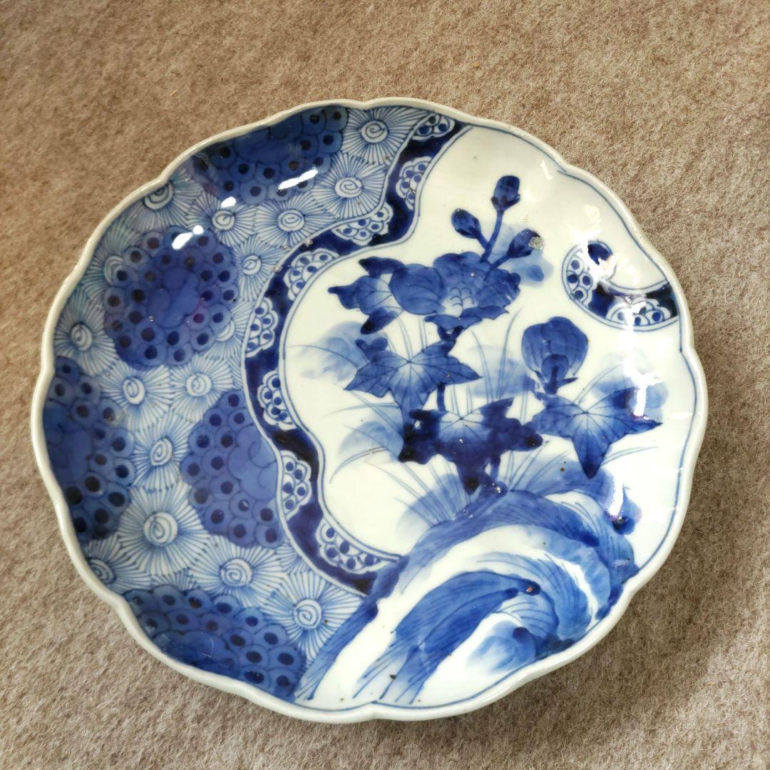 古伊万里　草花図　皿　D536
