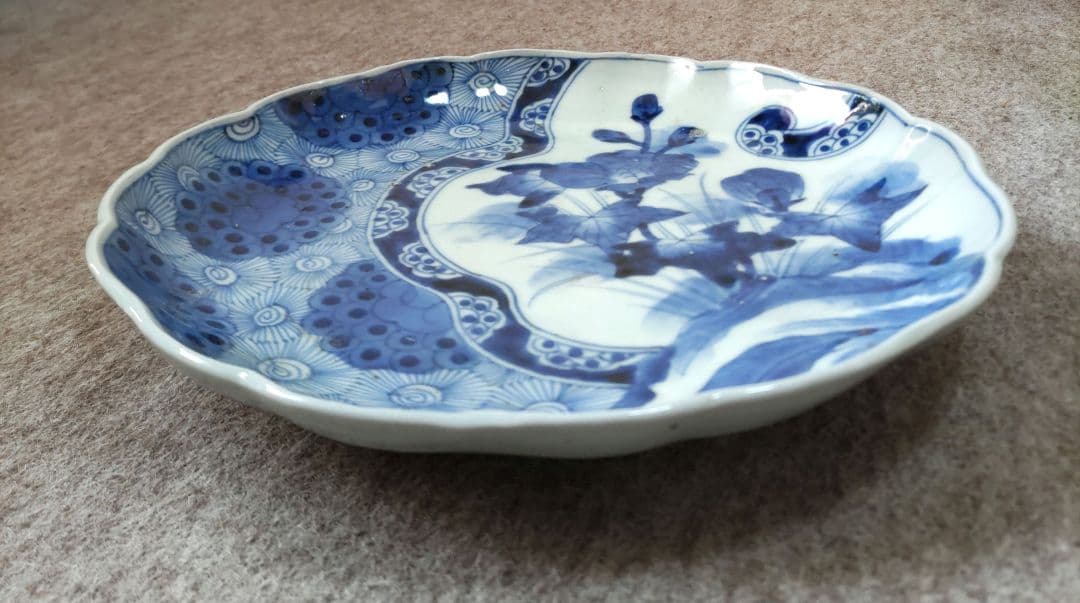 古伊万里　草花図　皿　D536