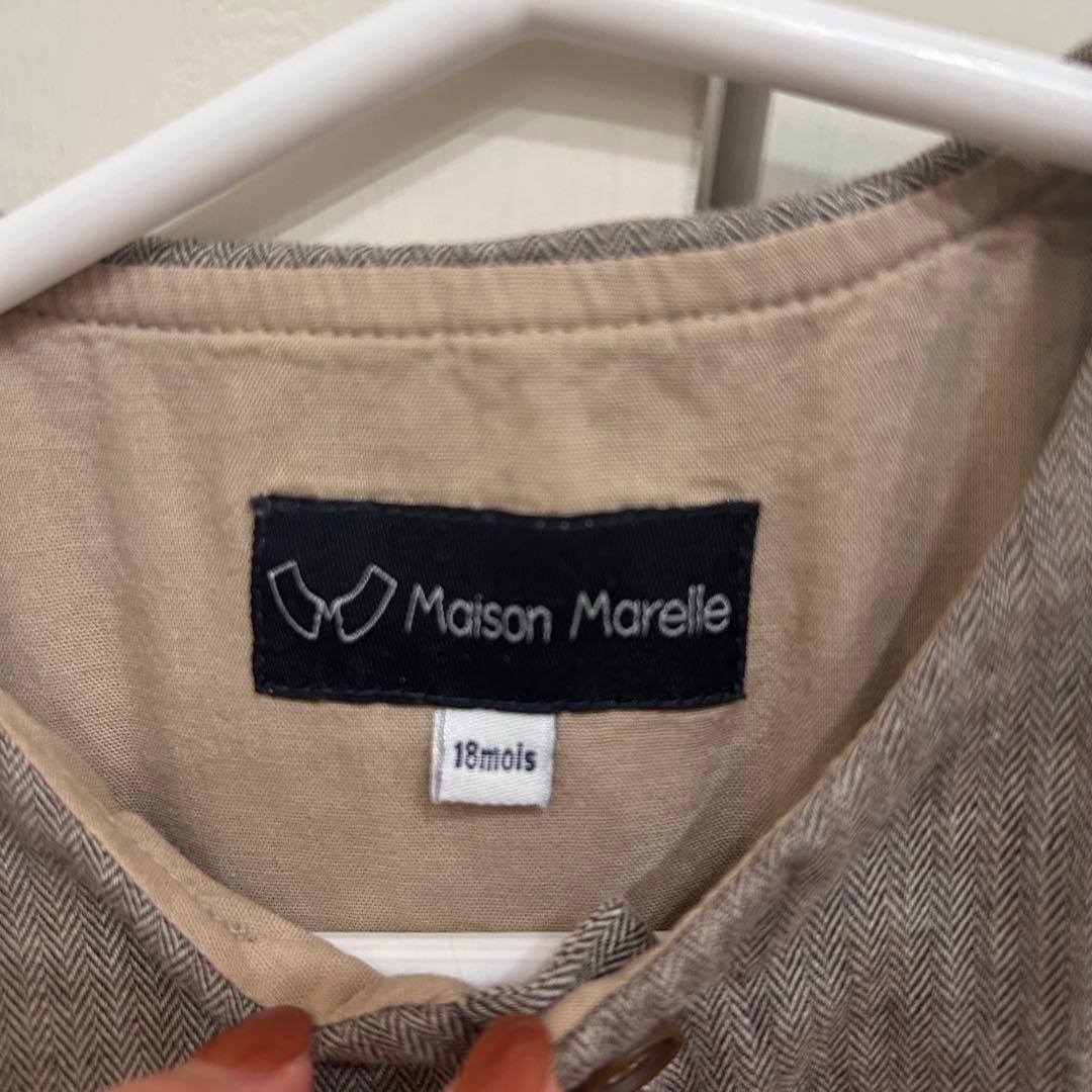 メゾンマレル maison marelle ロンパース　18m スカーフ