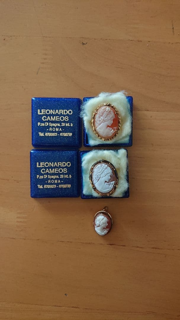 LEONARDO カメオブローチ 3個セット