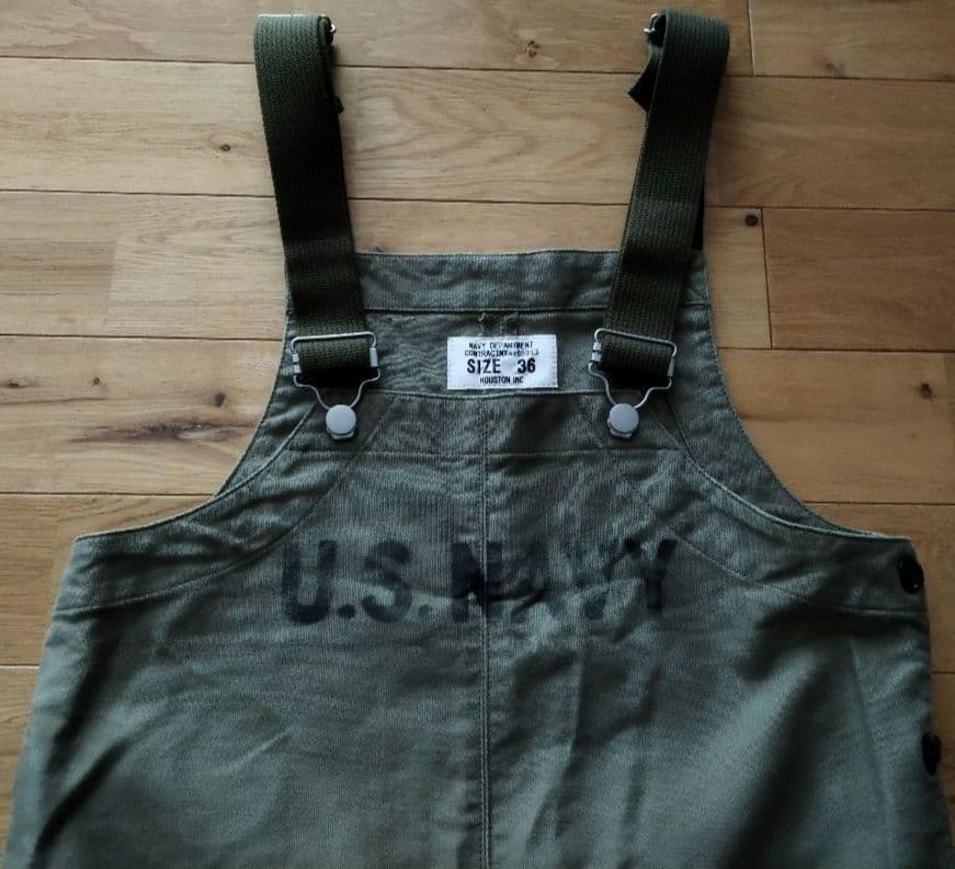 HOUSTON ヒューストン U.S.NAVY オーバーオール size36