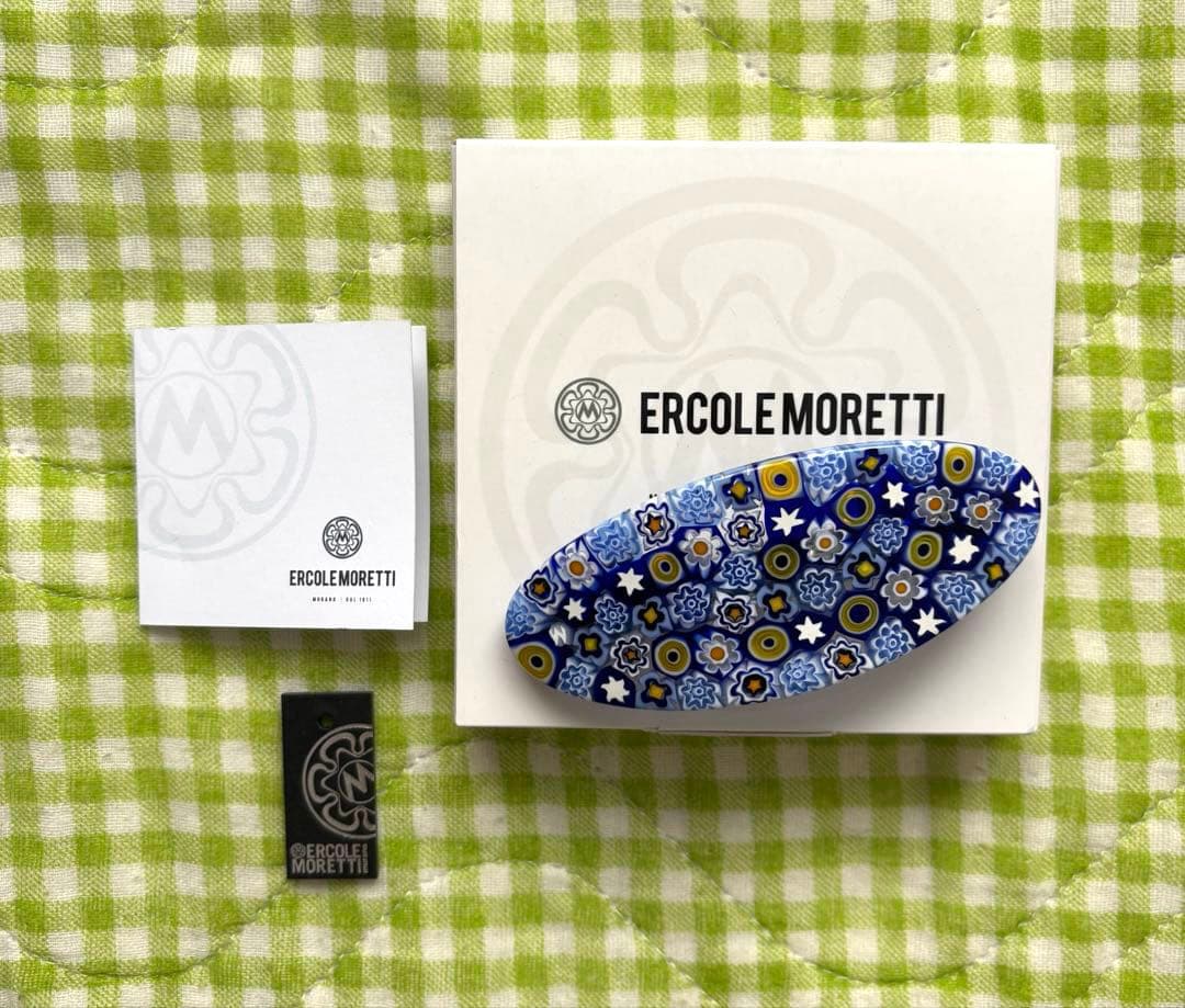 【新品】モレッティ社製　ムラーノ ガラス　バレッタ　ercole moretti