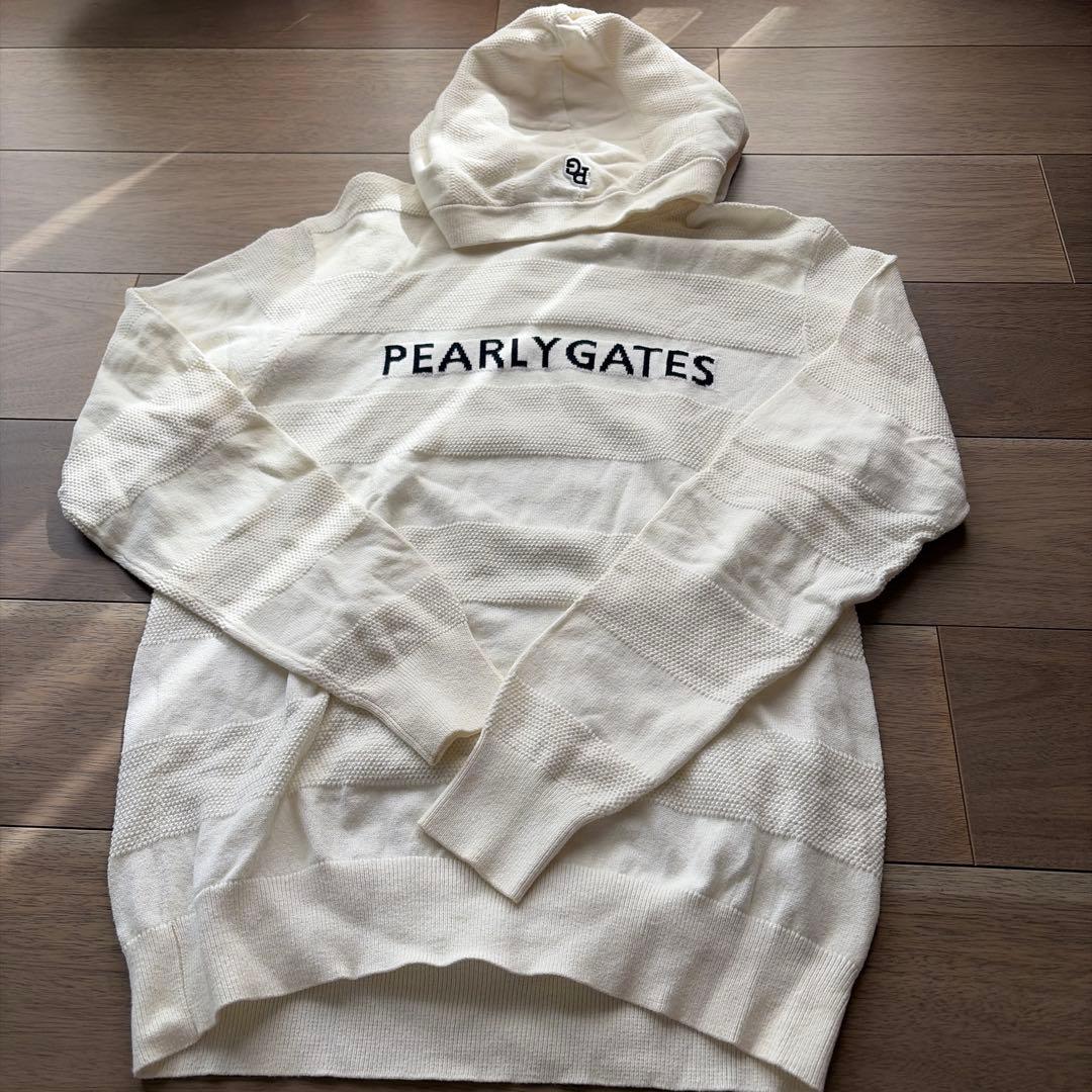 PEARLY GATES フード付きニット ホワイト　4