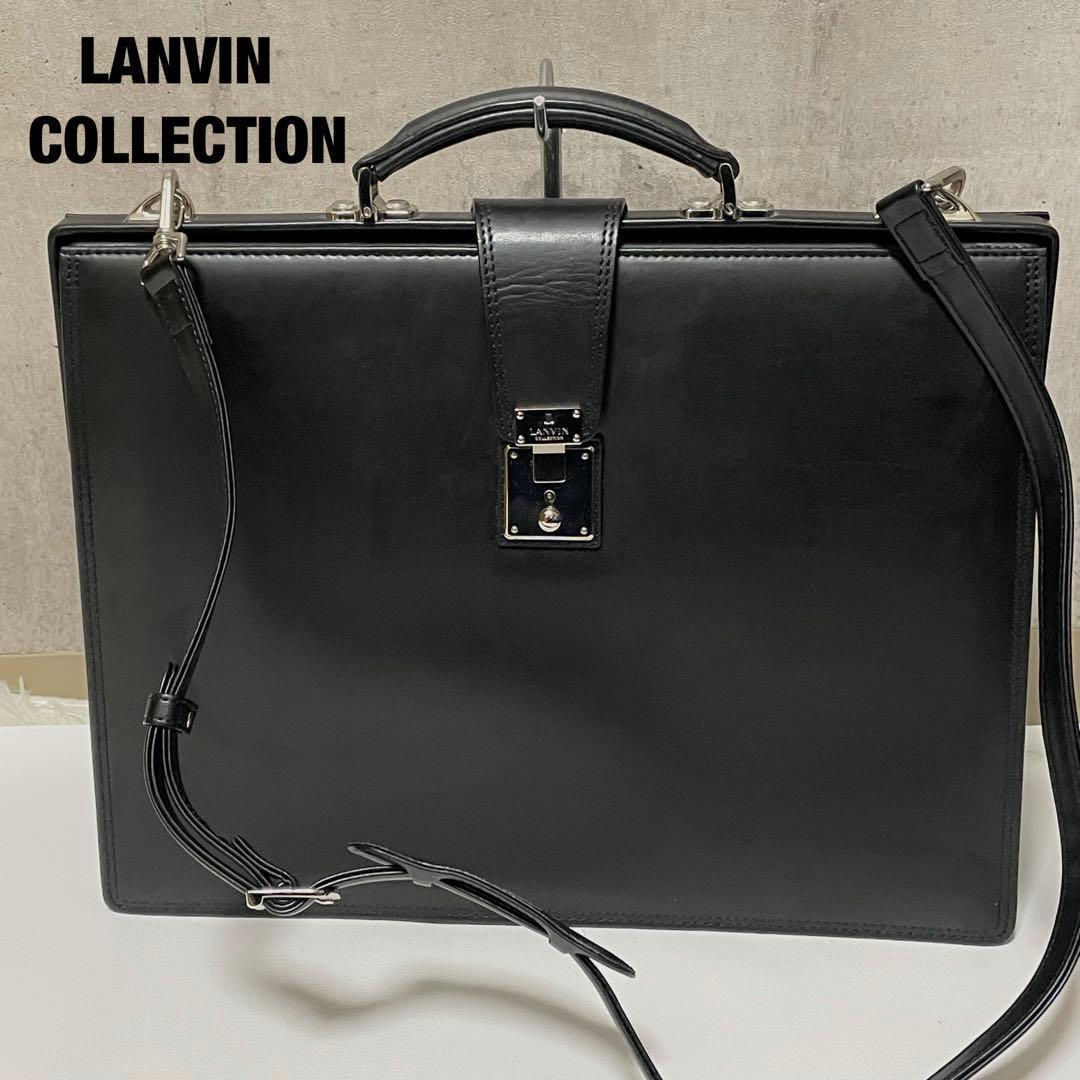 ランバンコレクション ビジネスバッグ 2way ダレスバッグ A4収納 本革 黒