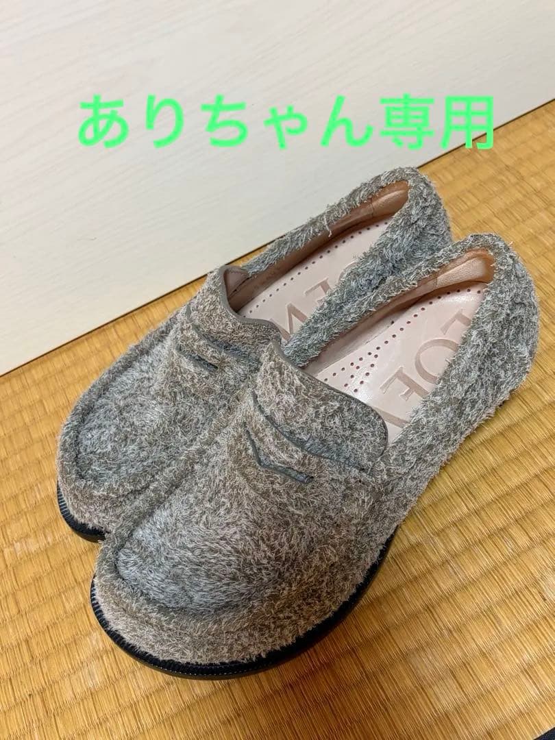 LOEWE ロエベ　カンポローファー 37 デニムブルー　内袋付き