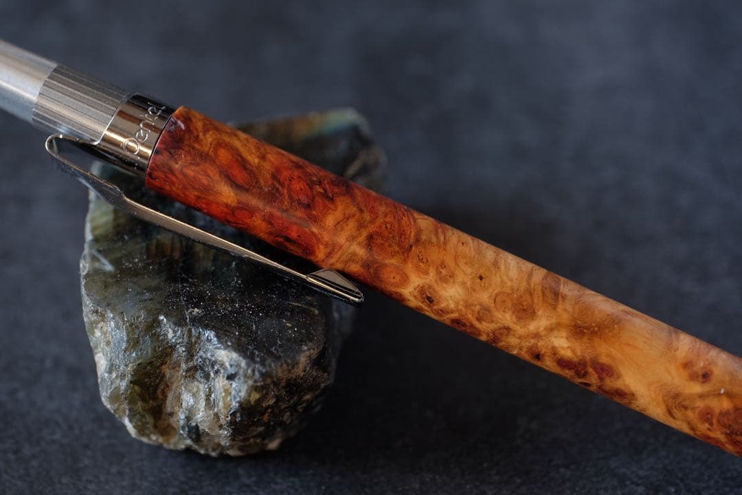 PG5木軸カスタム0229　高村杢工房 製図用シャープペンシル　花梨瘤