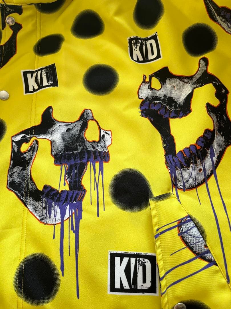 ジャケット・アウター KIDILL SKULL PRINT MODS COAT YELLOW