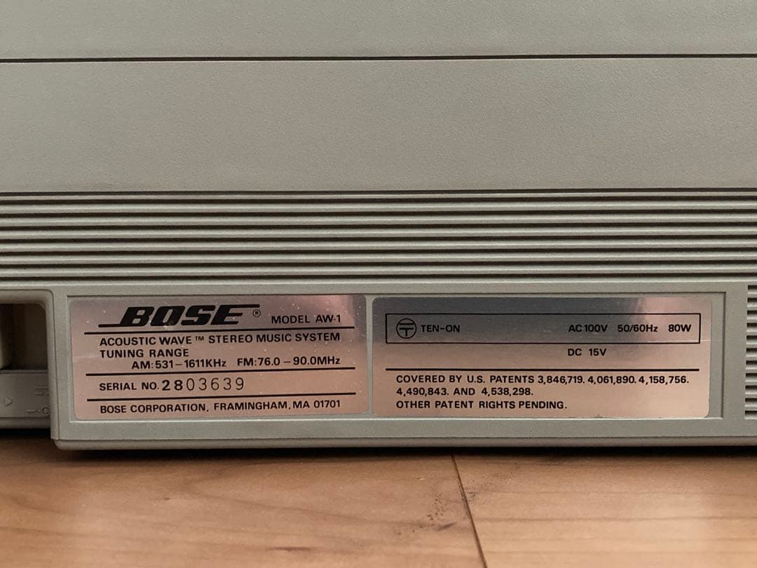 BOSE　AW -1　前期型　レストア済　動作品