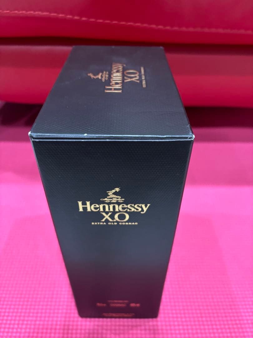 未開封 Hennessy ❣️クリアボトルXO 黒キャップ　ギフトボックス