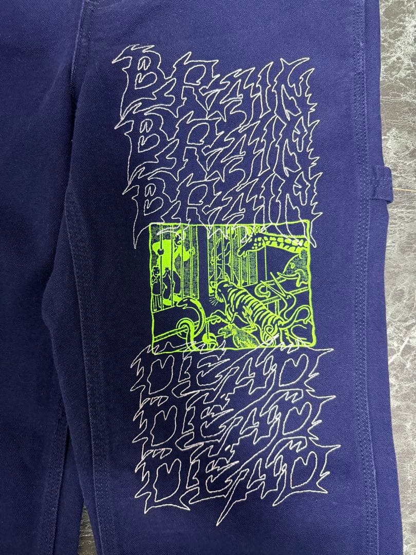 CARHARTT X BRAINDEAD オーバーオール　サロペットパンツ　S