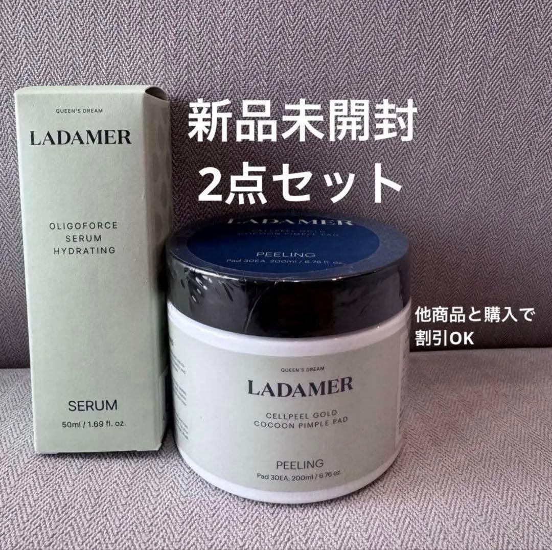 新品未使用ラダメールピーリングパッド&セラムセット　LADAMER 韓国コスメ