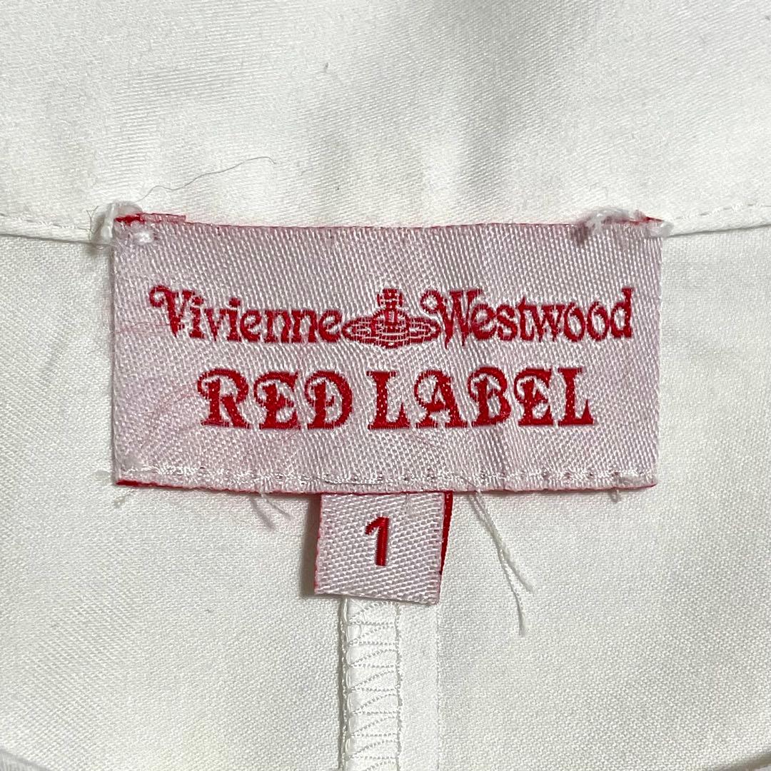 ヴィヴィアンウエストウッド リボンタイシャツ ブラウス ホワイト オーブ刺繍 1